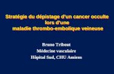 Stratégie du dépistage dun cancer occulte lors dune maladie thrombo-embolique veineuse Bruno Tribout Médecine vasculaire Hôpital Sud, CHU Amiens.