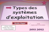Les systèmes dexploitation (OS pour Operating System en anglais) sont des logiciels dun type particulier. Le système dexploitation est un logiciel qui.
