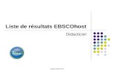Support.ebsco.com Liste de résultats EBSCOhost Didacticiel.