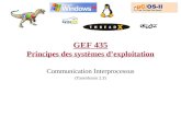 GEF 435 Principes des systèmes dexploitation Communication Interprocessus (Tanenbaum 2.3)