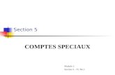 Section 5 COMPTES SPECIAUX Module 2 Section 5 – Tr. No.1.