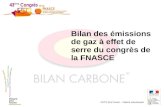 CETE Sud Ouest – Valérie Jakubowski Bilan des émissions de gaz à effet de serre du congrès de la FNASCE.