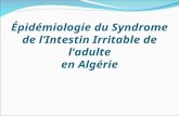 Épidémiologie du Syndrome de lIntestin Irritable de ladulte en Algérie.