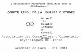 ( présentation PowerPoint simplifiée pour le téléchargement ) COMPTE RENDU DE LA JOURNEE DETUDES Association des Conseillers dOrientation psychologues.