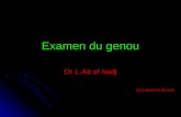 Examen du genou Dr L.Ait el hadj Ehs BENAKNOUN. Anatomie.