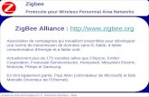 Zigbee Protocole pour Wireless Personnal Area Networks Exposé de veille technologique R.I.O. Descharles Stephane – Waïa Bernard ZigBee Alliance : ://.