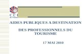 AIDES PUBLIQUES A DESTINATION DES PROFESSIONNELS DU TOURISME 17 MAI 2010.
