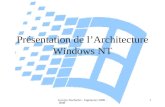Jocelyn Ducharlet - Ingénieurs 2000 - IR98 1 Présentation de lArchitecture Windows NT.