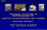 D. Bauchart, Amélioration Qualité nutritionnelle des viandes, Paris Journée DGAL, 30 mars 2011 Dominique Bauchart Unité de Recherches sur les Herbivores.