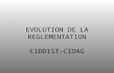 EVOLUTION DE LA REGLEMENTATION CIDDIST-CIDAG. Evolution en cours Nécessité fusion CIDDIST- CIDAG Obstacles: administratifs, financiers... Rapport IGAS.