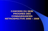 CANCERS DU SEIN PROGRES DES CONNAISSANCES RETROSPECTIVE 2005 – 2009.
