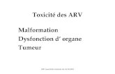 EPF Assemblée Générale du 24/10/2003 Toxicité des ARV Malformation Dysfonction d organe Tumeur.