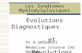 Les Syndromes Myélodysplasiques Pr B.GROSBOIS Médecine Interne CHU Rennes Evolutions Diagnostiques et Révolutions Thérapeutiques.