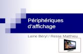 Périphériques daffichage Laine Béryl / Resse Matthieu.