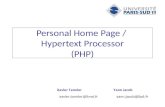 Xavier Tannier xavier.tannier@limsi.fr Yann Jacob yann.jacob@lip6.fr Personal Home Page / Hypertext Processor (PHP)