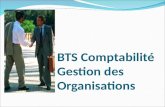 BTS Comptabilité Gestion des Organisations. Formation requise Bac STG CFE Bacs S, ES et L (soutien en comptabilité prévu) Bacs professionnels.