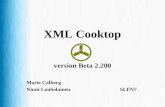 XML Cooktop version Beta 2.200 Marie Calberg Ninni Louhelainen SLFN7.