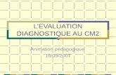 LEVALUATION DIAGNOSTIQUE AU CM2 Animation pédagogique 18/09/2007.