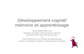 Développement cognitif mémoire et apprentissage Marie-Noëlle Metz-Lutz Laboratoire dImagerie et Neurosciences Cognitives FRE 3259 CNRS/ Université de Strasbourg.