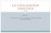 THÈME 1 AU FONDEMENT DE LA GRÈCE : CITÉS, MYTHES, PANHELLÉNISME LA CIVILISATION GRECQUE.