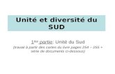 Unité et diversité du SUD 1 ère partie: Unité du Sud (travail à partir des cartes du livre pages 254 – 255 + série de documents ci-dessous)