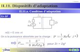 Guillaume VILLEMAUD - Cours de Propagation et Lignes 232- Adaptation II.11. Dispositifs dadaptation II.11.a. Condition dadaptation e(t) = E cos t On a.