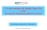 Http://www.esup-portail.org Le mécanisme de Single Sign-On CAS (Central Authentication Service) ESUP Portail – groupe SSO - Pascal Aubry.