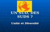 UN SUD, DES SUDS ? Unité et Diversité. Un Sud, des Suds ? Introduction : quelle définition opérante ? Le Tiers-Monde ? Les pays sous-développés ? Un Sud.