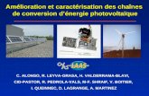Amélioration et caractérisation des chaînes de conversion dénergie photovoltaïque C. ALONSO, R. LEYVA-GRASA, H. VALDERRAMA-BLAVI, CID-PASTOR, R. PEDROLA-VALS,