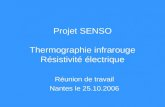 Projet SENSO Thermographie infrarouge Résistivité électrique Réunion de travail Nantes le 25.10.2006.