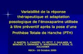 Variabilité de la réponse thérapeutique et adaptation posologique de lénoxaparine utilisée à titre préventif après la pose dune Prothèse Totale de Hanche.