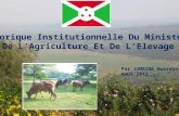 Historique Institutionnelle Du Ministère De LAgriculture Et De LElevage Par JUMAINE Hussein Août 2012.