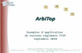 Exemples dapplication du nouveau règlement FISF septembre 2010 ArbiTop Commission Règlement Arbitrage Organisation Framboise Leclerc – 3 rue Jacques Cartier.
