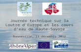Journée technique sur la Loutre dEurope et les cours deau de Haute-Savoie Bonneville, 11 décembre 2012.