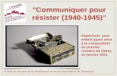 "Communiquer pour résister (1940-1945)" Imprimerie pour enfant ayant servi à la composition du premier numéro de Valmy en janvier 1941 1 Fonds du Musée.