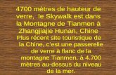 4700 mètres de hauteur de verre, le Skywalk est dans la Montagne de Tianmen à Zhangjiajie Hunan, Chine Plus récent site touristique de la Chine, cest une.