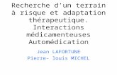 CSCT / Faculté de médecine P & M Curie / 2006-2007 Recherche dun terrain à risque et adaptation thérapeutique. Interactions médicamenteuses Automédication.