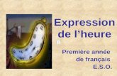 Expression de lheure Première année de français E.S.O.
