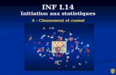 INF L14 Initiation aux statistiques 4 – Classement et cumul.