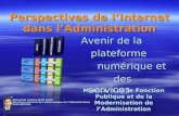 Perspectives de lInternet dans lAdministration Ministère de le Fonction Publique et de la Modernisation de lAdministration Mohamed Lemine Ould Salihi Directeur.