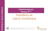 Nombres et calcul numérique Nombres et calcul numérique - Mathématiques - Niveau 6 ème © Tous droits réservés 2012 Remerciements à Mesdames Hélène Clapier.