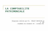 LA COMPTABILITE PATRIMONIALE Diaporama réalisé par M.L PAULET RAFAITIN et A. SOL Académie de Clermont-fd – octobre 08.