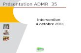 Présentation ADMR 35 Intervention 4 octobre 2011.