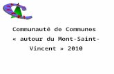 Communauté de Communes « autour du Mont-Saint-Vincent » 2010.