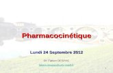 Pharmacocinétique Lundi 24 Septembre 2012 Dr. Fabien DESPAS fabien.despas@univ-tlse3.fr 1.