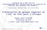 Ouagadougou, Burkina Faso, 18 July 2013 Présentation du groupe régional de lUIT de SG12 pour lAfrique Gamal Amin ELSAYED Président GR-AFR e-mail: gam.alamin9@hotmail.com.
