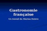 Gastronomie française Un travail du Marina Esteve.