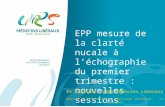EPP mesure de la clarté nucale à léchographie du premier trimestre : nouvelles sessions Dr Constant, URPS Médecins Libéraux Matinée dinformation en dépistage.