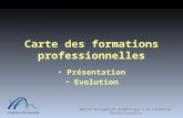 Carte des formations professionnelles Présentation Evolution DAFPIC/Délégation Académique à la Formation Professionnelle.