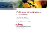 Prof. Andreas Ladner Assistant: Julien Fiechter Master PMP automne 2008 Politiques et Institutions 5 Les Parlements.